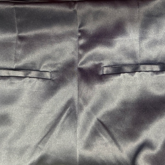 Anthropologie Silk Satin High Rise Navy Crop Pants Chic blue - Picture 6 of 7